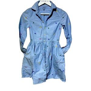 Ralph Lauren, chambray ultra preppy, pale, blue shirt, dress, LRG  or 14 preppy
